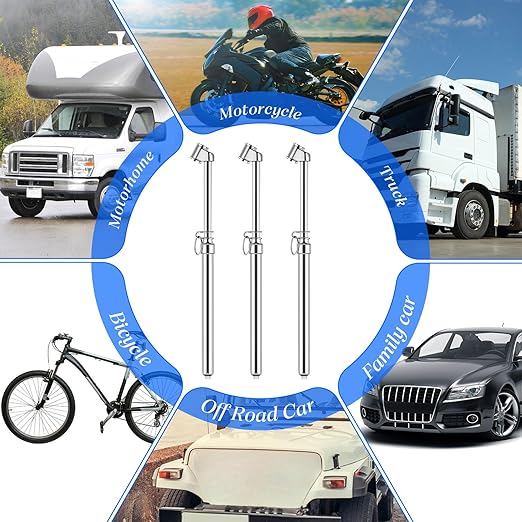 Yunsailing 20 Pcs 10 Pcs Dual Head Tire Pressure Gauge Heavy Duty Truck Tires Air Pressures Gauges with Hook Range 10-150psi, 0.7-10.3bar for Semi Trucks Car Bus Rv Van (Silver)