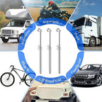 Yunsailing 20 Pcs 10 Pcs Dual Head Tire Pressure Gauge Heavy Duty Truck Tires Air Pressures Gauges with Hook Range 10-150psi, 0.7-10.3bar for Semi Trucks Car Bus Rv Van (Silver)
