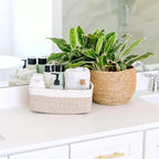 NaturalCozy 11.8"x8"x4.5” Storage Baskets for Shelves 3 Pack | Cotton Rope Woven Small Baskets for Organizing | Small Storage