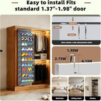 PAULONE 10-Pocket Multi-Use Over the Door Organizer, Heavy Duty 95lbs Capacity with Breathable Mesh, Versatile Hanging Storag
