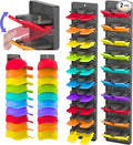 2 Pack Baseball Hat Organiser, Wall Mount Hat Rack with Built-In Spring Clips, Baseball Cap Organizer for Closet & Door, Adhe