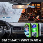 Car Water Repellent & Anti-Fog for Windshield – Quick & Easy Defogging Interior/Exterior Glass Cleaning Bundle, Long-Lasting 