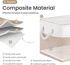 Large Storage Baskets- 15x11x10 inch Storage Bins for Shelves and Closet Organizing, Foldable Fabric Bin for Home Organizatio