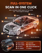 ANCEL DS500BT Bidirectional Scan Tool, Full-System Automotive Diagnostic Scanner with 28+ Services, Injector Coding,