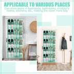 Windyun 40 over the Door Shoe Organizer Large Mesh Pocket Hanging Shoe Rack for Closet Turquoise Nonslip Behind Door Storage 