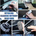 Viewsun 21Pcs Car Cleaning Kit with High Power Handheld Vacuum, Car Wash Mop with Long Handle, Bucket, Detailing Brush Set, W
