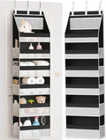 Criusia Over the Door Organizer, Heavy-Duty 6-Shelf Hanging Storage with 13 Mesh Pockets, 55lbs Capacity Behind the Door Stor