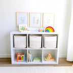 NaturalCozy Storage Cubes 11 Inch Cotton Rope Woven Baskets for Organizing, 3-Pack | Cube Storage Bin | Square Storage Basket