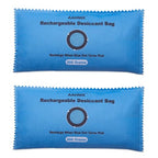 Silica Gel Desiccant Packets, Indicating Moisture Absorbers for Safes, 500g × 2pcs Rechargeable Desiccant Packs for car