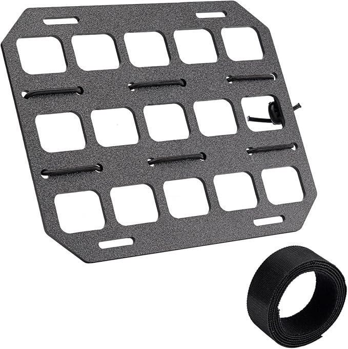 Vehicle MOLLE Panel Car Visor Organizer Storage Rack Rigid Insert Panel for Backpack Tactical Accessories Gear Holder Molle Pouches EDC Gadgets Small Tools Pens Sunglasses