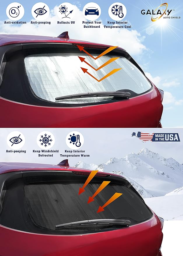 GalaxyAutoShield Custom Fit Rear Tailgate Window Sunshade for 2020 2021 2022 2023 2024 2025 2026 Lincoln Corsair SUV, Insulated Privacy Accessories Blockout UV Reflector Protection - Made in USA