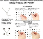 Peg Board Hooks for Hanging Tools with Bins and Baskets – Tool Organization Accessories Kit – Organizer Set of 1 inch, 2 inch
