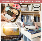 SDGFUI 8 PCS Compression Packing Cubes for Travel Women, Compression Bags Organizer for Luggage Space Saving Travel Essential