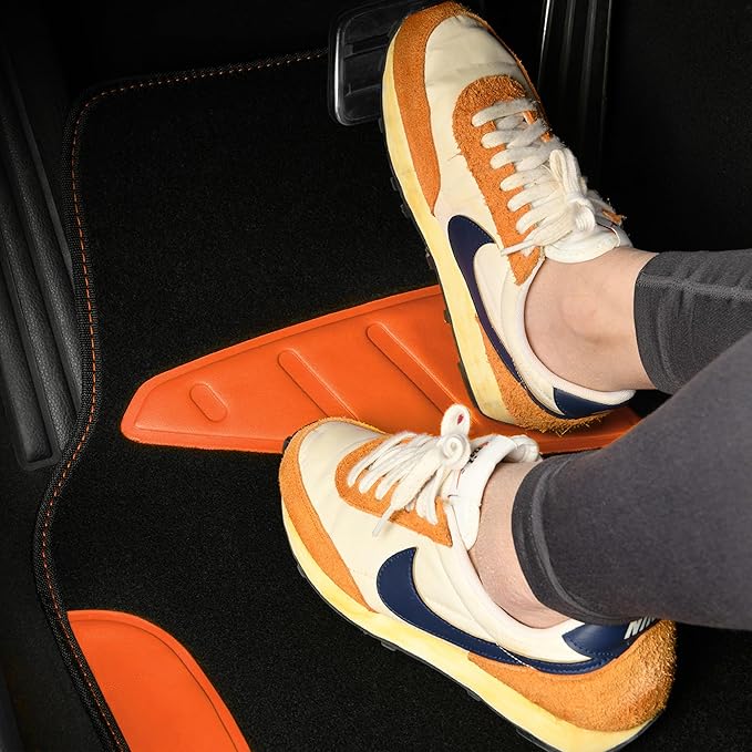 CAR PASS Waterproof Universal Fit Car Floor Mats, Faux Leather Car Carpet Mats,Car Mats with Anti-Slip Nibbs Backing & Driver