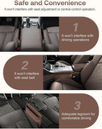 Universal Fit Premium Leather Car Seat Gap Filler Organizer, Center Console Organizer with Card Slots, Clever Gifts for Car SUV Truck Owners (Brown, 2 Pack)