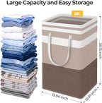HomeHacks 2-Pack Large Laundry Basket, Waterproof, Freestanding Laundry Hamper, Collapsible Tall Clothes Hamper with Extended