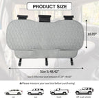 Universal Grey Anti-Slip Rear Car Seat Cover Size S - Faux Linen Bottom Bench Seat Cushion Fits Most of Vehicles Cars Truck S