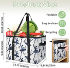 Reusable Grocery Bag, Foldable Large Shopping Tote Bag for Groceries Kitchen Picnic Car Trunk