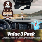 Hanging Air Freshener Car Diffusers - Long Lasting Scent, Odor Eliminator, Home Essentials, Fresh car fragrance diffuser - 3 