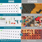4 Pack Steel Peg Board,Universal 1/8 and 1/4 Pegboard Accessories,Ideal for Garage Tool Storage, Office Organization, Craft R