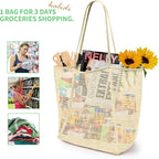 KALIDI BeachNylon Mesh Tote Bag, Casual Tote Bag Hobo Women Foldable MAX 23L Shoulder Bag For Beach Picnic Vacation