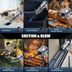 Portable Car Vacuum - 22000PA Cars Vacuum Cleaner High Power 4 in 1 Compressed Air Duster & Air Blower & Pump Hand Held Vacuu