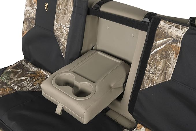 Browning Universal Bench Seat Covers, Water and Dirt Resistant Car, Truck, and SUV Bench Seat Covers, Excursion (Realtree Edg
