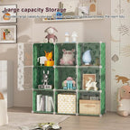 C&AHOME Cube Storage Organizer with Doors, 10-Cube Shelves, DIY Plastic Modular Bookshelf, Closet Clothes Storage Shelving Id