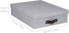 Bigso Oskar Canvas Fiberboard Document Letter Box - File Organizer Box for Important Paperwork - Document Storage with a Lid 