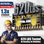 Large 49''W Power Tool Organizer Wall Mount | 620lbs Garage Storage Rack with 12 Cordless Drill Holder | 4-Tier Heavy Duty Ut