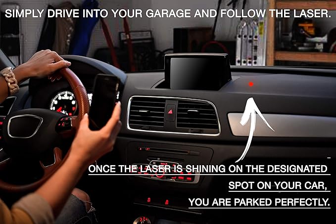 Zento Deals Dual Laser Motion Activated Parking Assistant Park Right Assistance Car Motion LED Light (Pack 1)