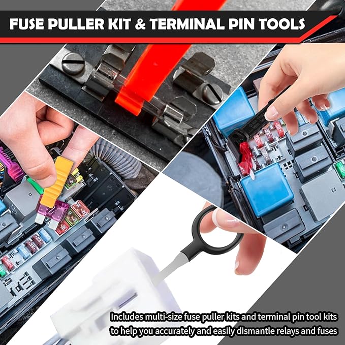11PCS Automotive Electrical Terminal Connector Separator Removal Tool Kit,Straight/60°/Dual Head Automotive Electrical Connec