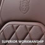 Coverado Car Seat Covers Full Set, Luxury Faux Leather Waterproof Seat Cover, Front and Back Car Seat Protector, Universal 5 