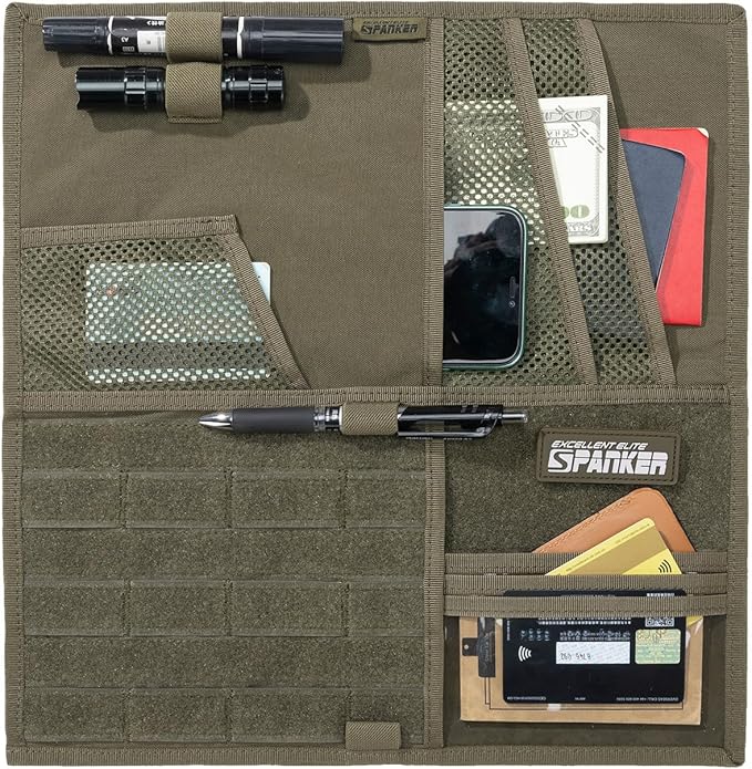 EXCELLENT ELITE SPANKER Tactical Visor Panel Organizer for Pickup F150 Large Molle Vehicle Sun Visor Holder Car Sunshade Storage Pouch