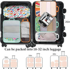 Compression Packing Cubes for Travel, 7 Set Natural Life Expandable Mesh Luggage Organizers, Waterproof Expandable/Compressio