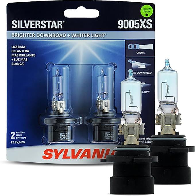 SYLVANIA - 9005XS SilverStar - High Performance Halogen Headlight Bulb, High Beam, Low Beam and Fog Replacement Bulb, Brighte