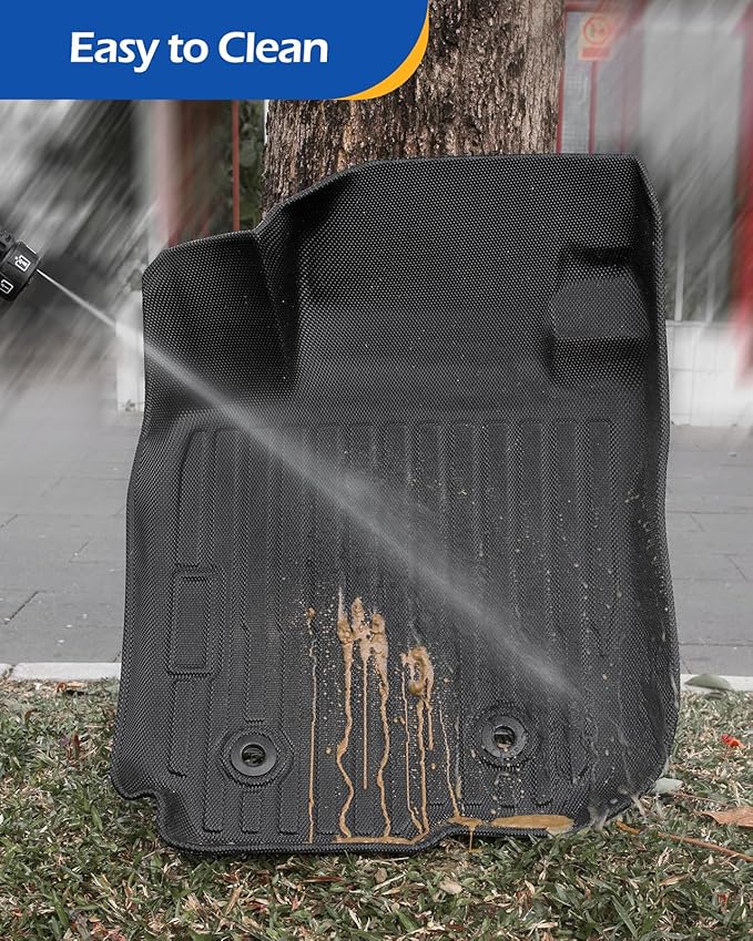 Car Floor Mats for Toyota RAV4: 2006 2007 2008 2009 2010 2011 2012 Without 3rd Row Seat All Weather Carpet Custom Fit for RAV-4 Front Second Row Cargo Area Accessories Heavy Duty Full Set Rubber Liner