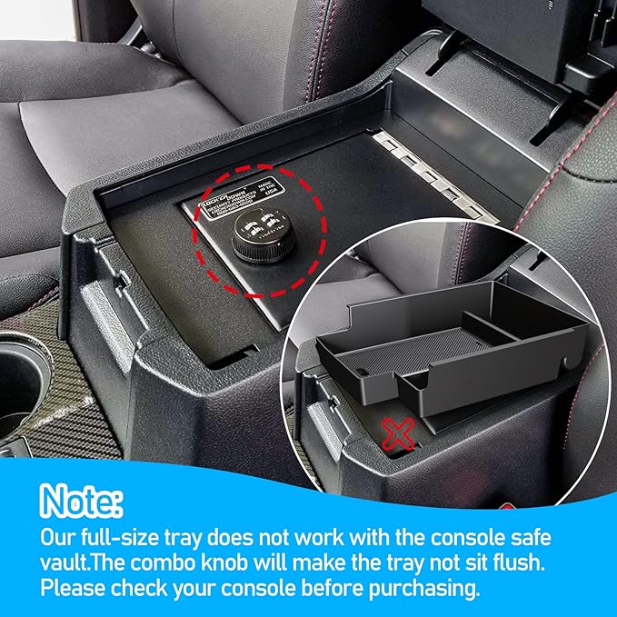 Upgraded Center Console Organizer for Toyota 4Runner 2024 2023 2022 2021 2020 2019 2018 2017 2016-2010 Full Size Tray Interior Accessories, Insert Armrest Box Secondary Storage ABS Material