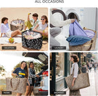 KALIDI 60L Extra Large Duffle Bag, Beach Tote Zipper Utility Oversized Weekender Carrier Travel Shopping Reusable Grocery Bag