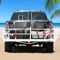 KAIRAY 500 Lbs Heavy Duty Hitch Mount Cargo Carrier 60" x 24" x 14.4" Folding Cargo Rack Rear Luggage Basket Fits 2" Receiver for Car SUV Camping Traveling (White)