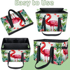 Reusable Grocery Bags Heavy Duty Shopping Bags Foldable Large Tote Bags with Long Handles & Hard Bottom