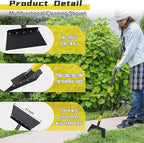 Garden Flat Shovel, 74" Multifunctional Cleaning Shovel, Manual Weeder Heavy Duty Metal Floor Scraper Garden Tool for Lawn Digging, Weeding, Scraping, Ice Remove, Edging