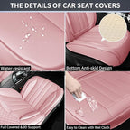 Pink Car Seat Covers Fit for Corolla Cross RAV4 Kona HR-V CRV UX,Waterproof and Breathable Automotive Seat Covers Full Set, F