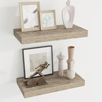 Dreamland 16 Inches Floating Shelves for Wall,6.7 Inch Deep Floating Shelves Set of 2, Large Display & Storage Shelf, Wall Sh