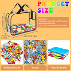 8 Packs Large Toy Storage Bags, Reusable Clear PVC Board Game Storage, Toy Storage Organizer Bags with Zipper for Building Bl