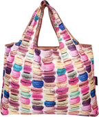 allydrew Large Foldable Tote Nylon Reusable Grocery Bags, 5 Pack
