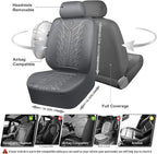 CAR PASS Waterproof Neoprene Seat Covers Full Sets, Wetsuit Car Seat Covers,All-Weather Non-Slip Durable,Universal Fit for Va