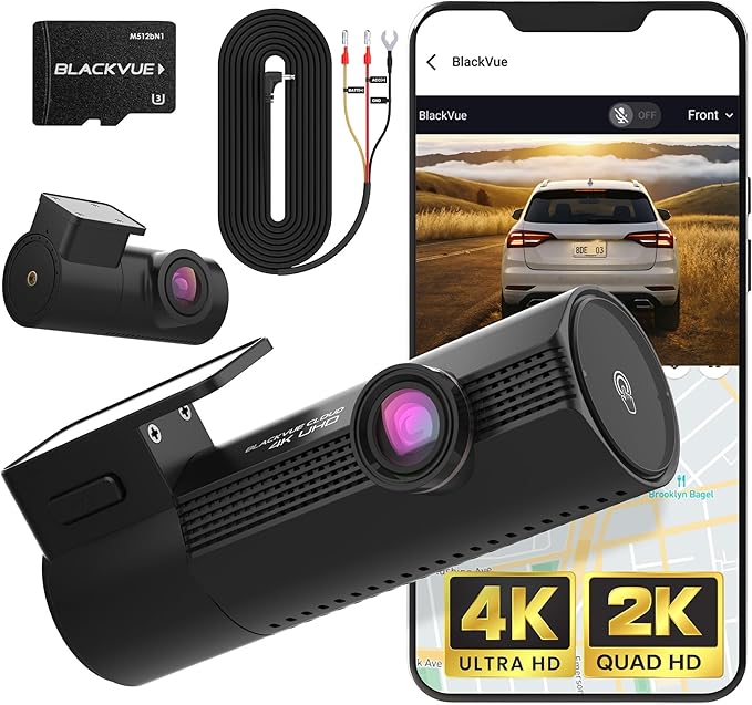 BlackVue Elite 9-2CH 64GB Dash Cam - 4K+2K Dash Cam Front and Rear, Dual HDR STARVIS 2, Power Saving Parking Mode, Free Hardw