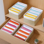 4 Packs T-shirt Drawer Organizers for Clothing,8 Grids Compartment Wardrobe Storage Box, Washable Clothes Organizer for Folde