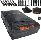 Mockins 40 CuFt XXL Roof Bag Cargo Carrier for Top of Vehicle | 72"x48"x20" Waterproof Vinyl Rooftop Cargo Carrier Bag | Secure Vehicle Soft-Shell Carriers for Car, Truck, SUV, Van, RV w/Accessories